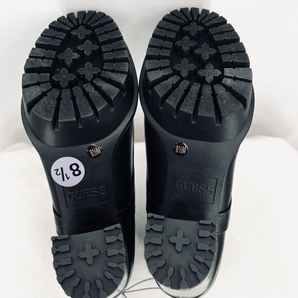 GUESS Women's Grows-R Ankle Boots Knit Logo Platform Black/White Size 8.5 NWOB - Picture 10 of 14
